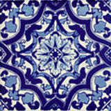indigo flower pattern tile