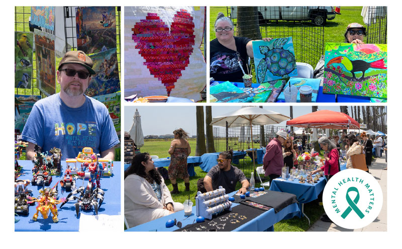 Folleto de collage de mentes artísticas